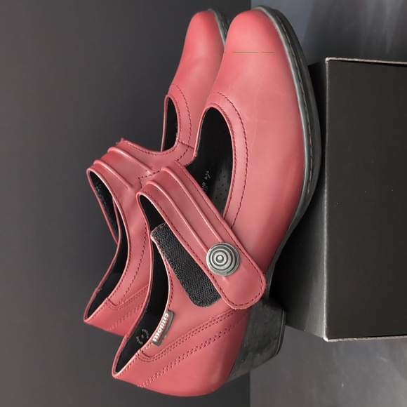 Mephisto Mobiles Women's Red Leather Mary Jane Shoes,Size US 7. - Picture 3 of 11